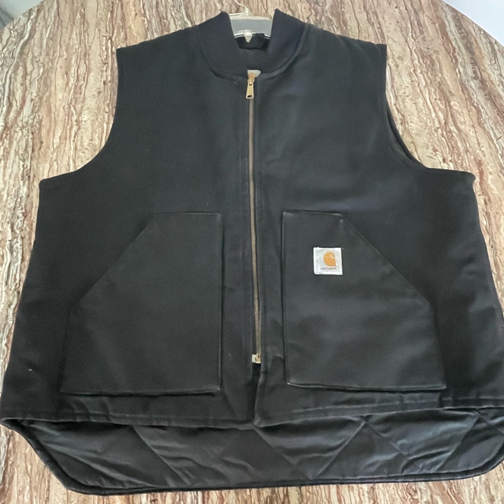 Carhartt Black Zip Up Vest L-XL